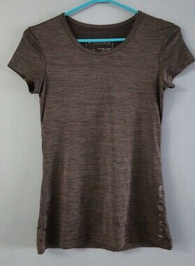 Rip Curl Dark Grey Heather Short Sleeve Active Tee XS NWOT